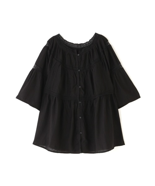 N.(N. Natural Beauty Basic)(エヌエヌナチュラルビューティーベーシック)の「◆ティアードレースチュニックブラウス(シャツ/ブラウス・レディース・イエロー/ブラック/オフホワイト・MEDIUM)」の17枚目の写真