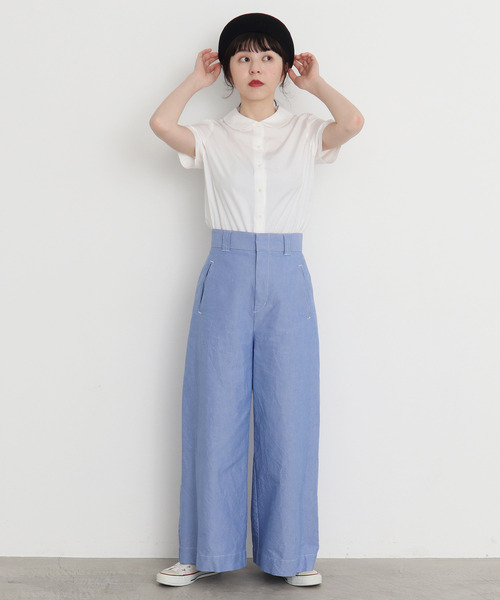 CHILD WOMAN（チャイルドウーマン）の「100/2ブロード 丸衿半袖