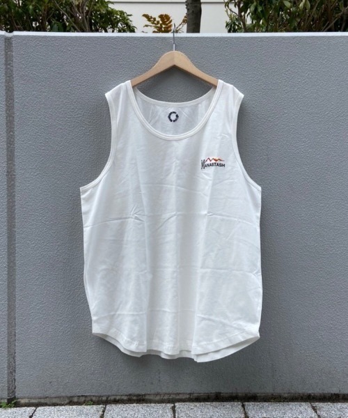 MANASTASH(マナスタッシュ)の「MANASTASH/マナスタッシュ MS Circle logo tanktop MSサークルロゴタンクトップ(タンクトップ・メンズ・ホワイト/ブラック・MEDIUM/LARGE)」の1枚目の写真