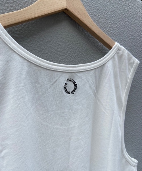 MANASTASH(マナスタッシュ)の「MANASTASH/マナスタッシュ MS Circle logo tanktop MSサークルロゴタンクトップ(タンクトップ・メンズ・ホワイト/ブラック・MEDIUM/LARGE)」の13枚目の写真
