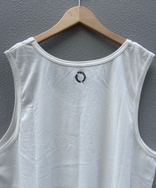 MANASTASH(マナスタッシュ)の「MANASTASH/マナスタッシュ MS Circle logo tanktop MSサークルロゴタンクトップ(タンクトップ・メンズ・ホワイト/ブラック・MEDIUM/LARGE)」の15枚目の写真