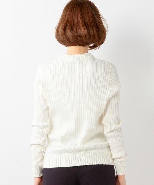 UNITED ARROWS（ユナイテッドアローズ）の「＜VONDEL（ボンデル）＞ ワイドリブ ニット ◆（ニット/セーター・レディース・ホワイト/ブラック・フリー）」の3枚目の写真