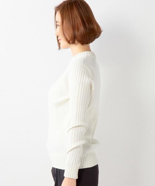 UNITED ARROWS（ユナイテッドアローズ）の「＜VONDEL（ボンデル）＞ ワイドリブ ニット ◆（ニット/セーター・レディース・ホワイト/ブラック・フリー）」の5枚目の写真