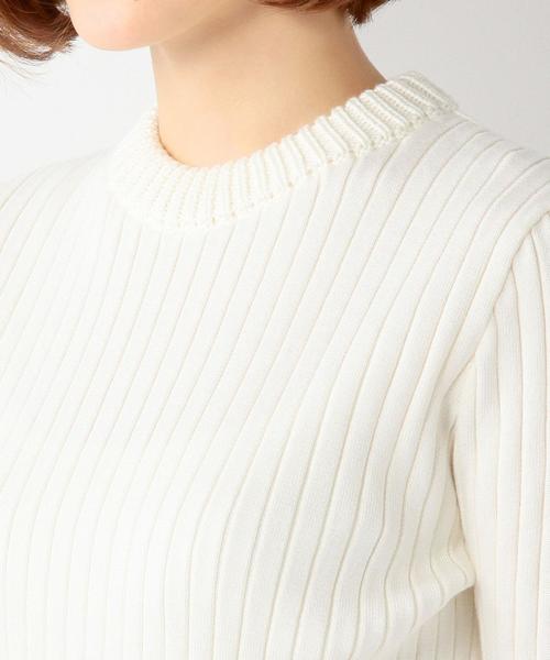 UNITED ARROWS（ユナイテッドアローズ）の「＜VONDEL（ボンデル）＞ ワイドリブ ニット ◆（ニット/セーター・レディース・ホワイト/ブラック・フリー）」の7枚目の写真