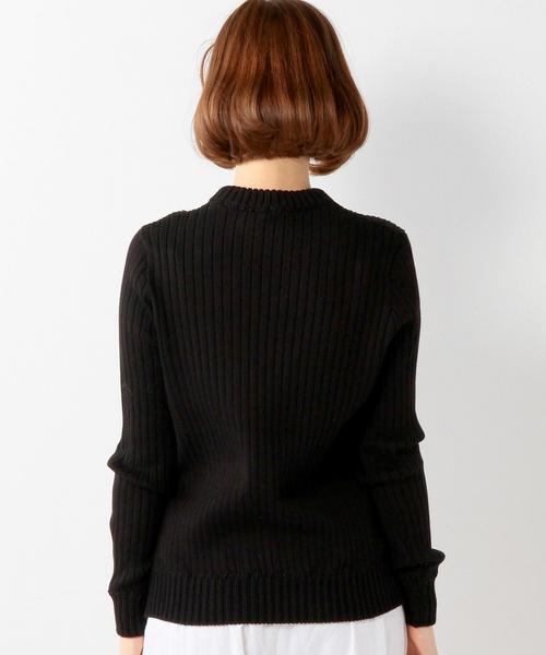 UNITED ARROWS（ユナイテッドアローズ）の「＜VONDEL（ボンデル）＞ ワイドリブ ニット ◆（ニット/セーター・レディース・ホワイト/ブラック・フリー）」の10枚目の写真