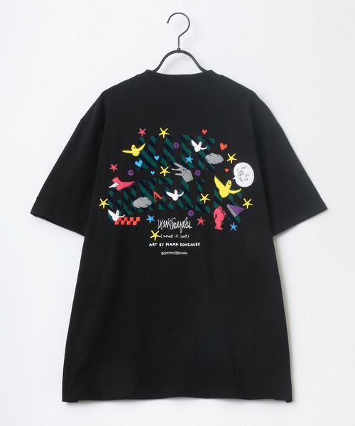 (What it isNt)ART BY MARKGONZALES(ワットイットイズント)の「(What it isNt) ART BY MARKGONZALES/(ワットイットイズント) アートバイマークゴンザレス ビッグシルエット バックプリント カレッジ グラフィック イラスト Tシャツ(Tシャツ/カットソー・メンズ・ホワイト/ライトグレー/ブラック・M/L/XL)」の16枚目の写真