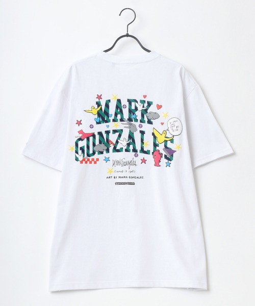 (What it isNt)ART BY MARKGONZALES(ワットイットイズント)の「(What it isNt) ART BY MARKGONZALES/(ワットイットイズント) アートバイマークゴンザレス ビッグシルエット バックプリント カレッジ グラフィック イラスト Tシャツ(Tシャツ/カットソー・メンズ・ホワイト/ライトグレー/ブラック・M/L/XL)」の18枚目の写真