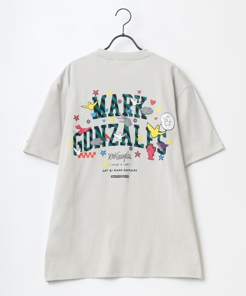 (What it isNt)ART BY MARKGONZALES(ワットイットイズント)の「(What it isNt) ART BY MARKGONZALES/(ワットイットイズント) アートバイマークゴンザレス ビッグシルエット バックプリント カレッジ グラフィック イラスト Tシャツ(Tシャツ/カットソー・メンズ・ホワイト/ライトグレー/ブラック・M/L/XL)」の14枚目の写真