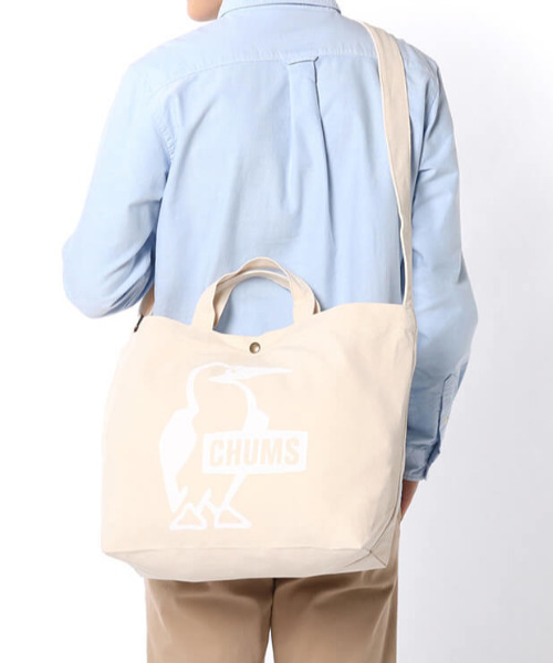 CHUMS（チャムス）の「CHUMS/チャムス ショルダーバック ブービーキャンバスショルダー CH60-2557（ショルダーバッグ・メンズ・マルチ/ブラック/ホワイト・FREE）」の2枚目の写真
