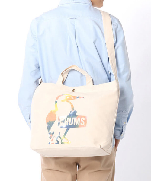 CHUMS（チャムス）の「CHUMS/チャムス ショルダーバック ブービーキャンバスショルダー CH60-2557（ショルダーバッグ・メンズ・マルチ/ブラック/ホワイト・FREE）」の3枚目の写真