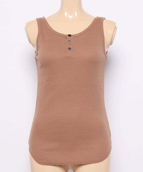 HONEYSUCKLE ROSE（ハニーサックルローズ）の「【HONEYSUCKLE ROSE】前後２ＷＡＹタンクトップ（タンクトップ・レディース・ブラウン/オフホワイト/ダークグレー・S/M/L）」の3枚目の写真