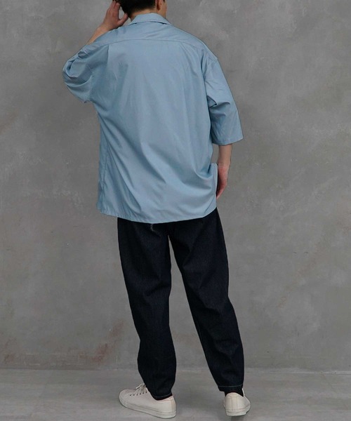 JOKER（ジョーカー）の「ハーフZIP ワッペン 半袖シャツ ストライプ ワークシャツ 春服（シャツ/ブラウス・メンズ・ブラック/ネイビー/サックスブルー/ブラック系その他・M/L）」の20枚目の写真