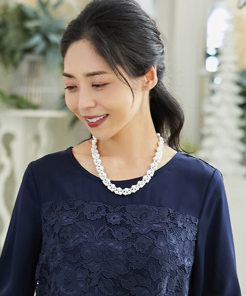 DRESS STAR（ドレス スター）の「パールネックレスネックレス レディース ロング パール　パーティー結婚式（ネックレス・レディース・ホワイト・フリー）」の6枚目の写真