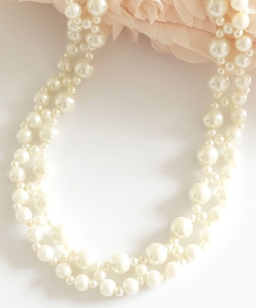 DRESS STAR（ドレス スター）の「パールネックレスネックレス レディース ロング パール　パーティー結婚式（ネックレス・レディース・ホワイト・フリー）」の3枚目の写真
