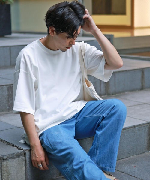 CIAOPANIC TYPY（チャオパニックティピー）の「冷感ダンボールビッグTee（Tシャツ/カットソー・メンズ・ブラウン/グレー/オフホワイト/オリーブ/ダークネイビー・M/L）」の17枚目の写真