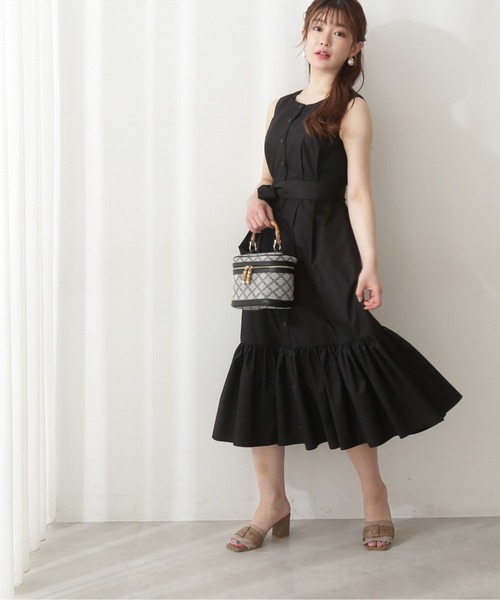 PROPORTION BODY DRESSING（プロポーションボディドレッシング）の「ティアードシャツワンピース / 1212240507（ワンピース・レディース・カーキ/ブラック/オレンジ・SMALL/MEDIUM）」の4枚目の写真