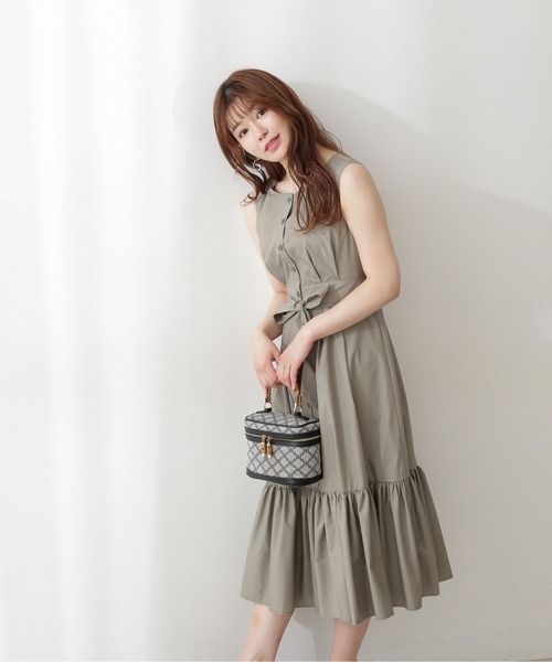 PROPORTION BODY DRESSING（プロポーションボディドレッシング）の「ティアードシャツワンピース / 1212240507（ワンピース・レディース・カーキ/ブラック/オレンジ・SMALL/MEDIUM）」の8枚目の写真