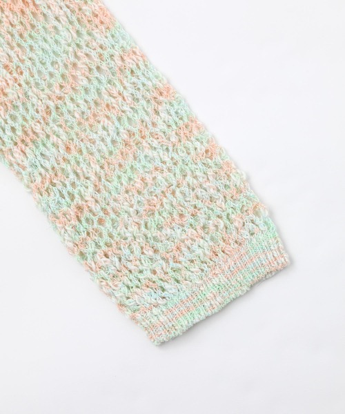 X-girl（エックスガール）の「OPENWORK KNIT CARDIGAN（カーディガン/ボレロ・レディース・グレー/マルチ/イエロー・ONE SIZE）」の17枚目の写真