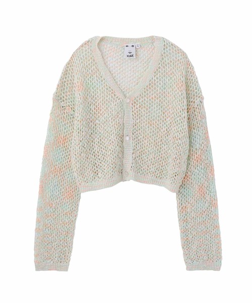 X-girl（エックスガール）の「OPENWORK KNIT CARDIGAN（カーディガン/ボレロ・レディース・グレー/マルチ/イエロー・ONE SIZE）」の19枚目の写真
