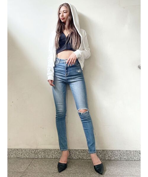 GYDA（ジェイダ）の「BASICショートパーカー（パーカー・レディース・ブラック/グレー/オフホワイト/ベージュ・FREE）」の17枚目の写真