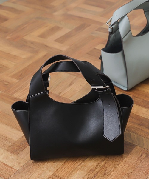 SENSE OF PLACE by URBAN RESEARCH（センスオブプレイスバイアーバンリサーチ）の「ミニクリテトートバッグ（トートバッグ・レディース・ブラック/アイボリー/ライトベージュ/ライトブルー・ONE）」の3枚目の写真