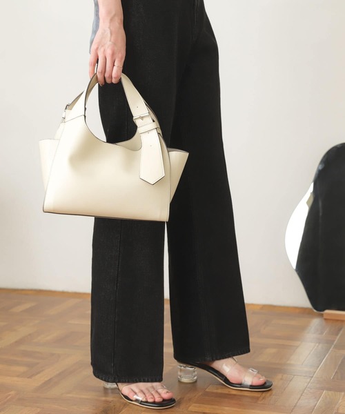 SENSE OF PLACE by URBAN RESEARCH（センスオブプレイスバイアーバンリサーチ）の「ミニクリテトートバッグ（トートバッグ・レディース・ブラック/アイボリー/ライトベージュ/ライトブルー・ONE）」の6枚目の写真