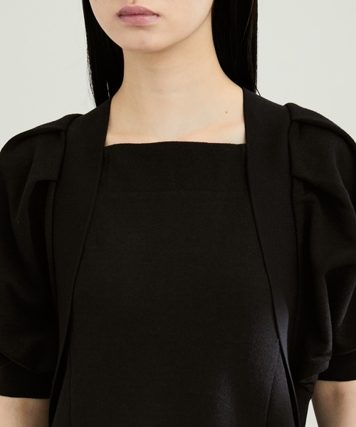 ADAM ET ROPE'（アダムエロペ）の「【WEB限定】レイヤードライクフレアワンピース（ワンピース・レディース・キナリ/ブラック・FREE）」の10枚目の写真