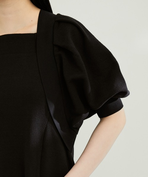 ADAM ET ROPE'（アダムエロペ）の「【WEB限定】レイヤードライクフレアワンピース（ワンピース・レディース・キナリ/ブラック・FREE）」の11枚目の写真