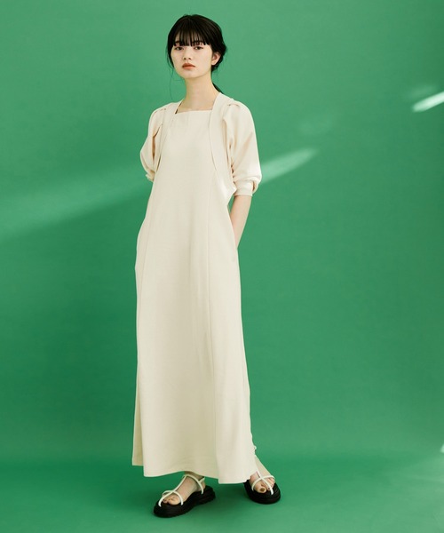 ADAM ET ROPE'（アダムエロペ）の「【WEB限定】レイヤードライクフレアワンピース（ワンピース・レディース・キナリ/ブラック・FREE）」の17枚目の写真