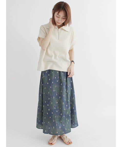 Lugnoncure(ルノンキュール)の「ハーフジップトップス【セットアップ】(Tシャツ/カットソー・レディース・ブラック/オレンジ/キナリ・フリ-)」の12枚目の写真