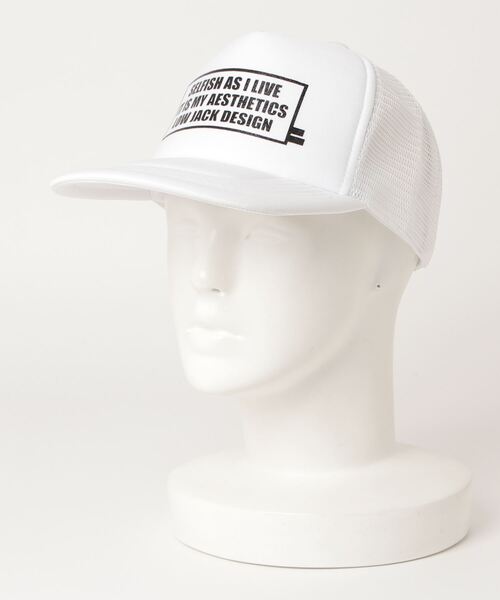 LOW JACK DESIGN(ロウジャックデザイン)の「LOW JACK DESIGN シガレットボックスロゴメッシュキャップ(キャップ・メンズ・ホワイト/ブラック/ネイビー・FREE)」の15枚目の写真