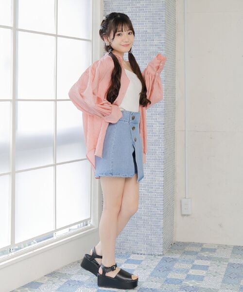 ems excite（エムズエキサイト）の「ストライプシアーSH（シャツ/ブラウス・レディース・グリーン系その他/イエロー系その他/レッド系その他・FREE）」の22枚目の写真