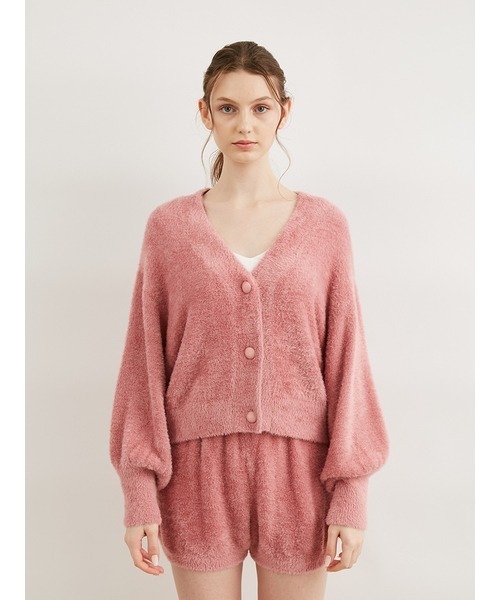 フェザーショートカーディガン
