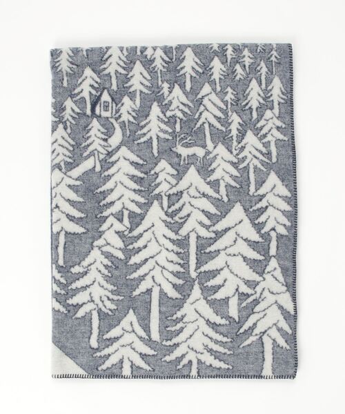 KLIPPAN(クリッパン)の「KLIPPAN HOUSE IN THE FOREST BLANKETS クリッパン ハウスインザフォレスト ブランケット 130×180 ブランケット(ブランケット・レディース・ブラウン/グレー/ネイビー/グリーン・FREE)」の4枚目の写真