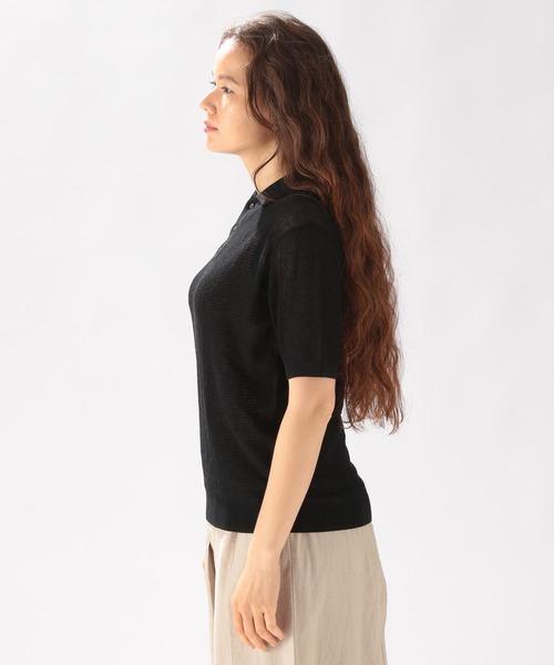 niko and...（ニコアンド）の「シアーニットポロプルオーバー（ポロシャツ・レディース・ブラック/オレンジ/アイボリー・MEDIUM/LARGE）」の18枚目の写真