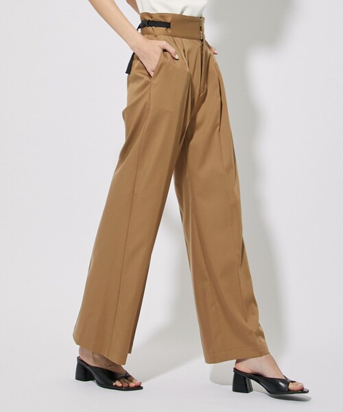 CITY TOKYO（シティトウキョウ）の「サイドバックルツータックパンツ（その他パンツ・レディース・ブラック/キャメル・2/1）」の15枚目の写真