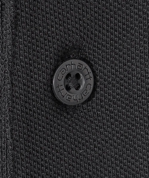Carhartt WIP（カーハートダブリューアイピー）の「Carhartt WIP / カーハート ワークインプログレス：S/S　CHASE　PIQUE POLO：I023807[WAX]（ポロシャツ・メンズ・ブラック×ゴールド/ヘザーグレー・XL/S/M）」の8枚目の写真