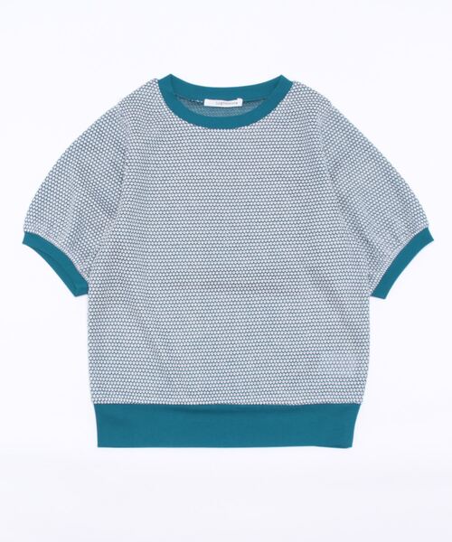Lugnoncure(ルノンキュール)の「ジャカードカットソー(Tシャツ/カットソー・レディース・ブラック/イエロー/ブルー・フリ-)」の2枚目の写真