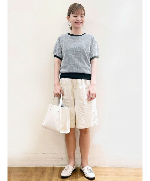 Lugnoncure(ルノンキュール)の「ジャカードカットソー(Tシャツ/カットソー・レディース・ブラック/イエロー/ブルー・フリ-)」の5枚目の写真