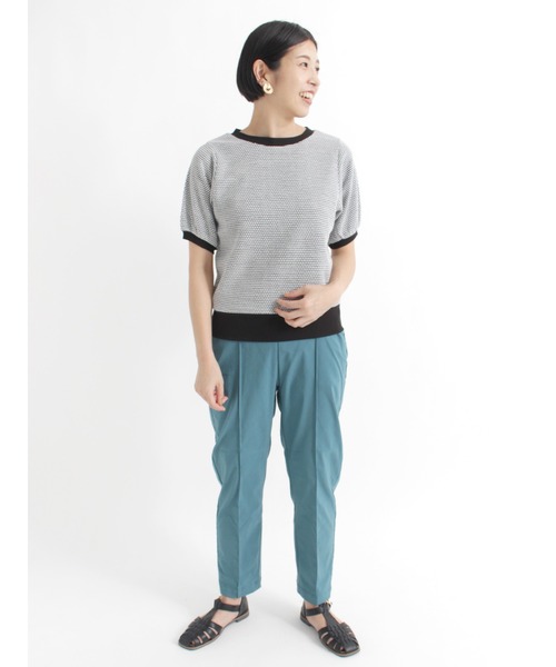 Lugnoncure(ルノンキュール)の「ジャカードカットソー(Tシャツ/カットソー・レディース・ブラック/イエロー/ブルー・フリ-)」の8枚目の写真