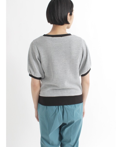 Lugnoncure(ルノンキュール)の「ジャカードカットソー(Tシャツ/カットソー・レディース・ブラック/イエロー/ブルー・フリ-)」の10枚目の写真
