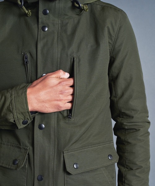 Magine（マージン）の「CTN/NY GROSSGRAIN 3WAY  MOUNTAIN PARKA:コットン/ナイロン グログラン 3WAY マウンテンパーカ 22AW（マウンテンパーカー・メンズ・ブラック/ネイビー/オリーブ/キャメル・44/46/48）」の13枚目の写真