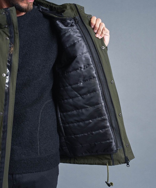 Magine（マージン）の「CTN/NY GROSSGRAIN 3WAY  MOUNTAIN PARKA:コットン/ナイロン グログラン 3WAY マウンテンパーカ 22AW（マウンテンパーカー・メンズ・ブラック/ネイビー/オリーブ/キャメル・44/46/48）」の17枚目の写真