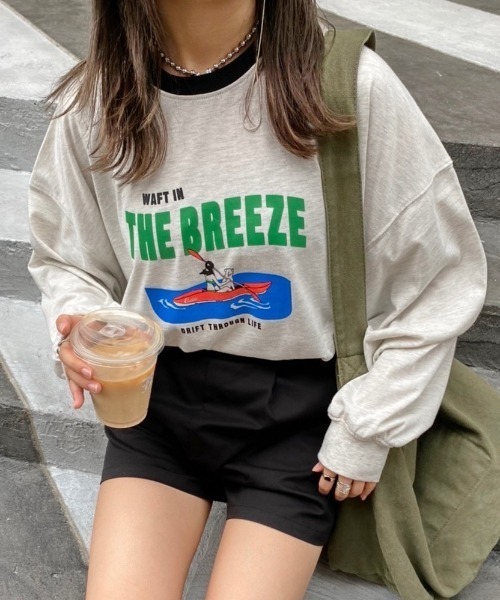 nemne store(ネンネストア)の「【低身長用サイズあり】アソートビッグロンT(Tシャツ/カットソー・レディース・グリーン/クリーム/オートミール/ホワイト系その他/グレー系その他/ホワイト系その他2/ホワイト系その他3/ホワイト系その他4・SMALL/MEDIUM)」の6枚目の写真