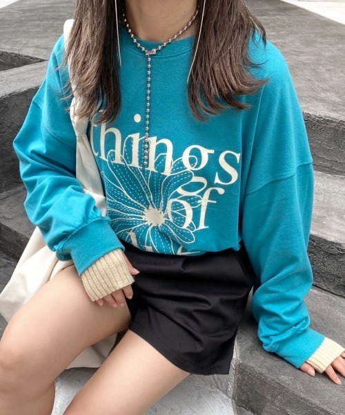 nemne store(ネンネストア)の「【低身長用サイズあり】アソートビッグロンT(Tシャツ/カットソー・レディース・グリーン/クリーム/オートミール/ホワイト系その他/グレー系その他/ホワイト系その他2/ホワイト系その他3/ホワイト系その他4・SMALL/MEDIUM)」の8枚目の写真
