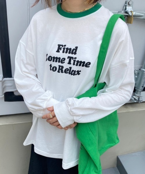 nemne store(ネンネストア)の「【低身長用サイズあり】アソートビッグロンT(Tシャツ/カットソー・レディース・グリーン/クリーム/オートミール/ホワイト系その他/グレー系その他/ホワイト系その他2/ホワイト系その他3/ホワイト系その他4・SMALL/MEDIUM)」の15枚目の写真