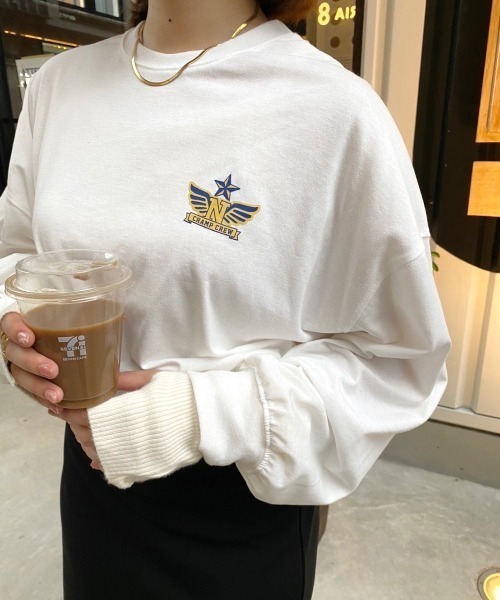 nemne store(ネンネストア)の「【低身長用サイズあり】アソートビッグロンT(Tシャツ/カットソー・レディース・グリーン/クリーム/オートミール/ホワイト系その他/グレー系その他/ホワイト系その他2/ホワイト系その他3/ホワイト系その他4・SMALL/MEDIUM)」の13枚目の写真