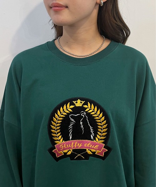 EPIMI E'PIMMY（エピミエピミー）の「ボアシシュウエンブレムスウェット（スウェット・レディース・ブラック/ピンク/グリーン/オートミール・MEDIUM）」の15枚目の写真