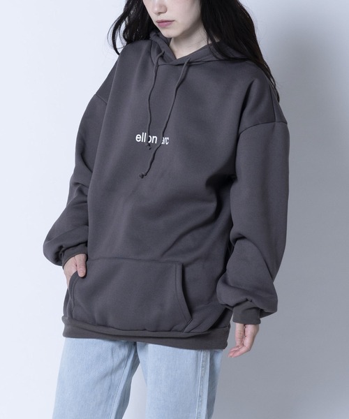 ARCADE（アーケード）の「韓国風 オーバーサイズ ミニカレッジロゴ フーディー スウェット パーカー -ARCADE Limited Line-（パーカー・レディース・ネイビー/グレー/グリーン・FREE）」の19枚目の写真