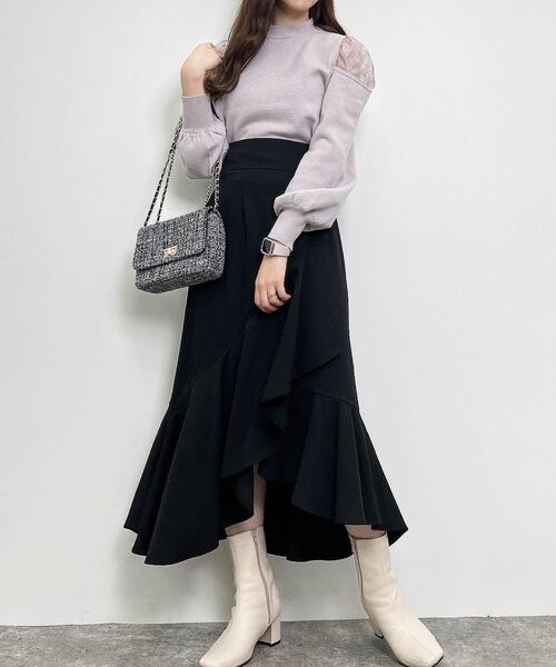 INGNI(イング)の「ラップイレヘムスカート(スカート・レディース・ブラック/ブラウン/グレー系その他/ブルー系その他2/ボルドー・FREE)」の11枚目の写真